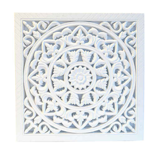 Ornamenttitaulu, 40 x 40 cm, valkoinen