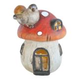 Sieni led-talo 10 cm x 9,5 cm x 14 cm, polyresiniä