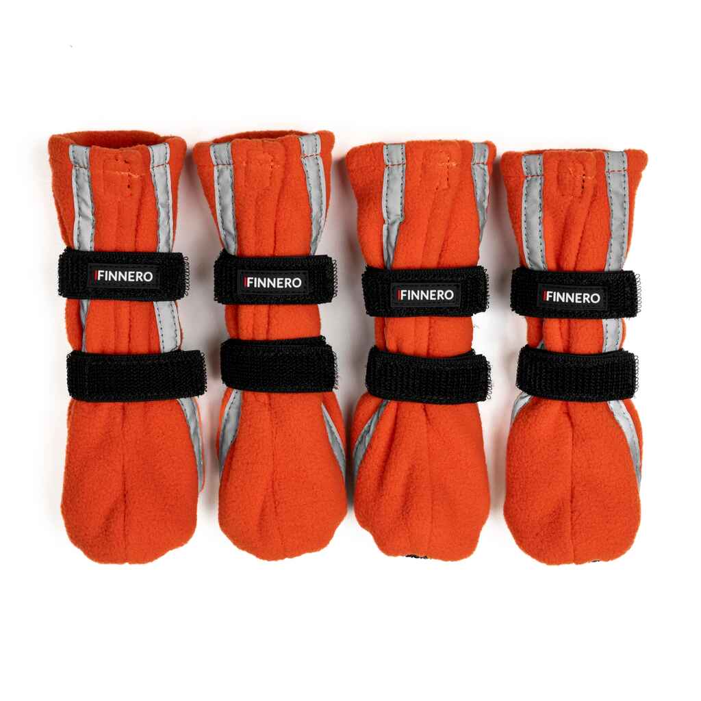 Finnero Halla heijastavat Softshell-tossut koiralle 4 kpl, oranssit