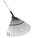 Lehtiharava metallinen, puuvarsi 150 cm