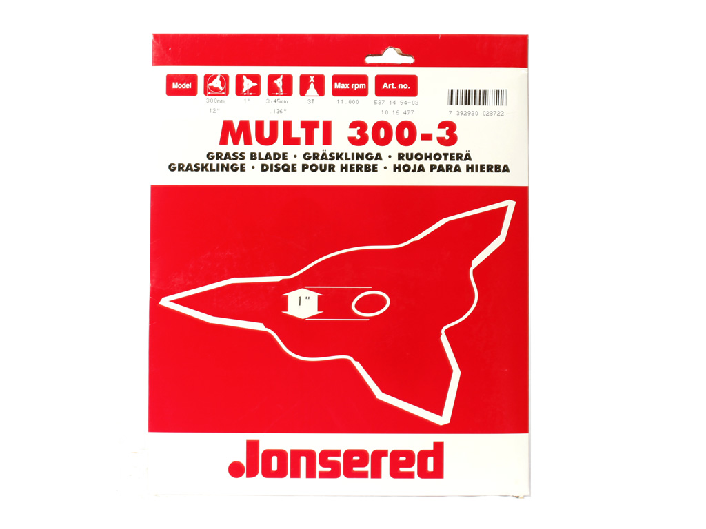 Ruohoterä 300-1"-3h