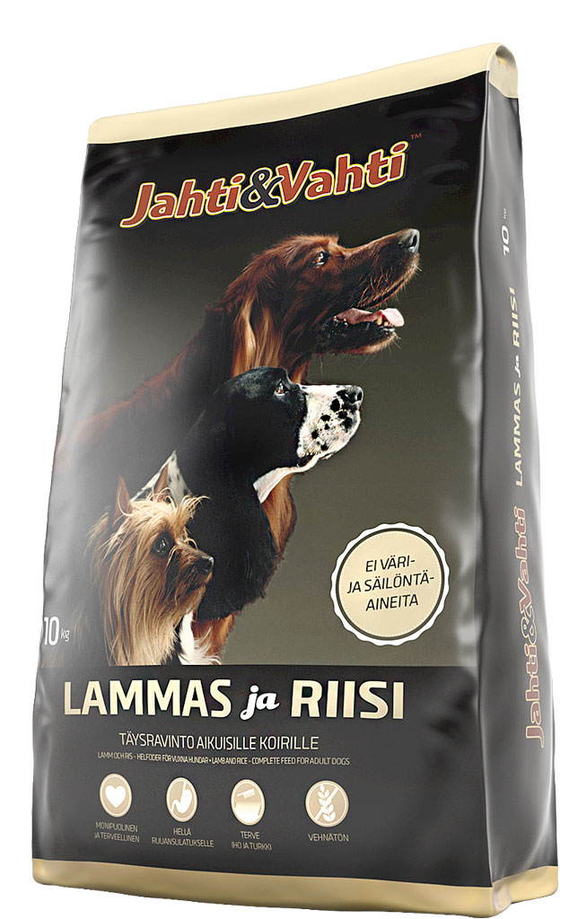 Jahti&Vahti Lammas ja Riisi 10 kg -koiranruoka