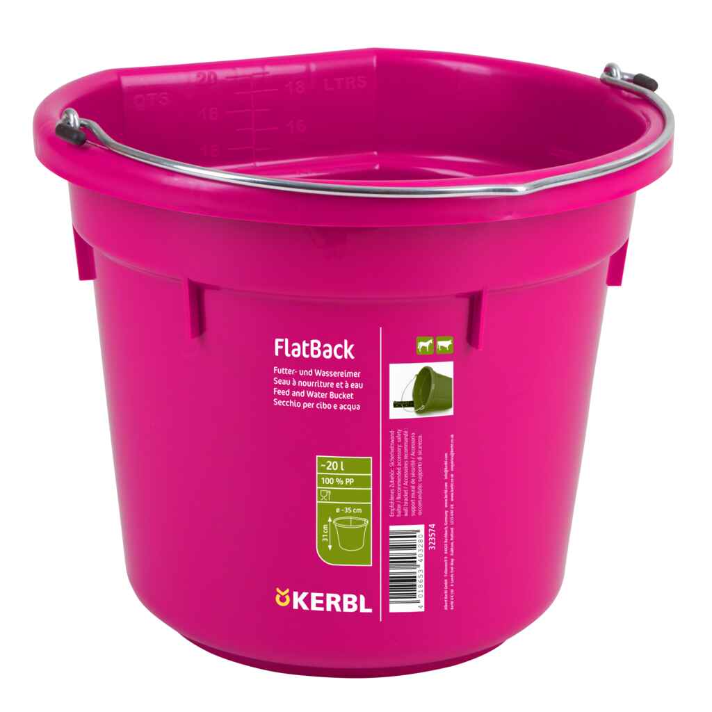 Ruokinta-ämpäri vahva 20 L, pinkki
