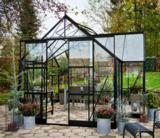 Kasvihuone Halls Garden Room 12,9 m² turvalasilla, musta