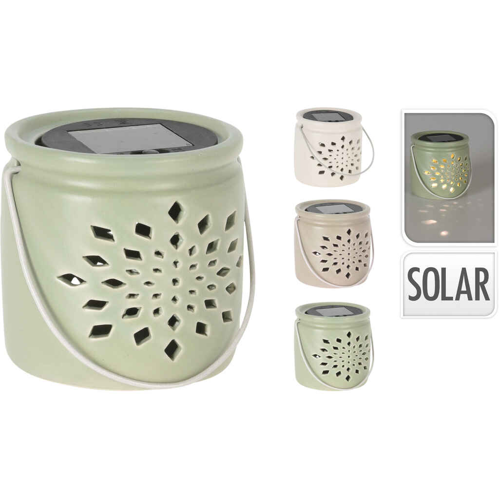 Solar keraaminen lyhty pastelli lajitelma