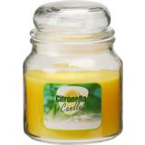 Citronella-kynttilä lasipurkissa