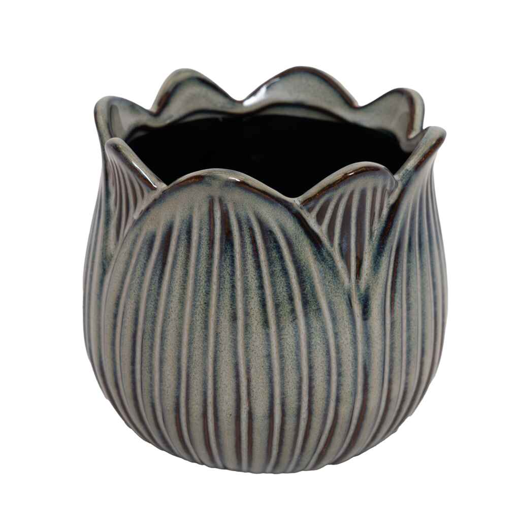 Upea kellokukan mallinen turkoosin vihreä suojaruukku