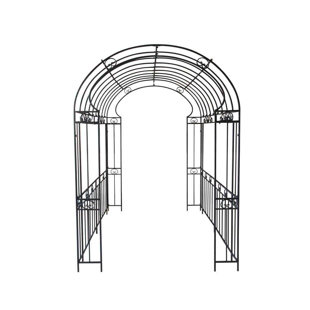 Mattamusta tunnelimainen puutarha kaari