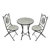 Pöytä ja 2 tuolia kukkaniitty kahvila