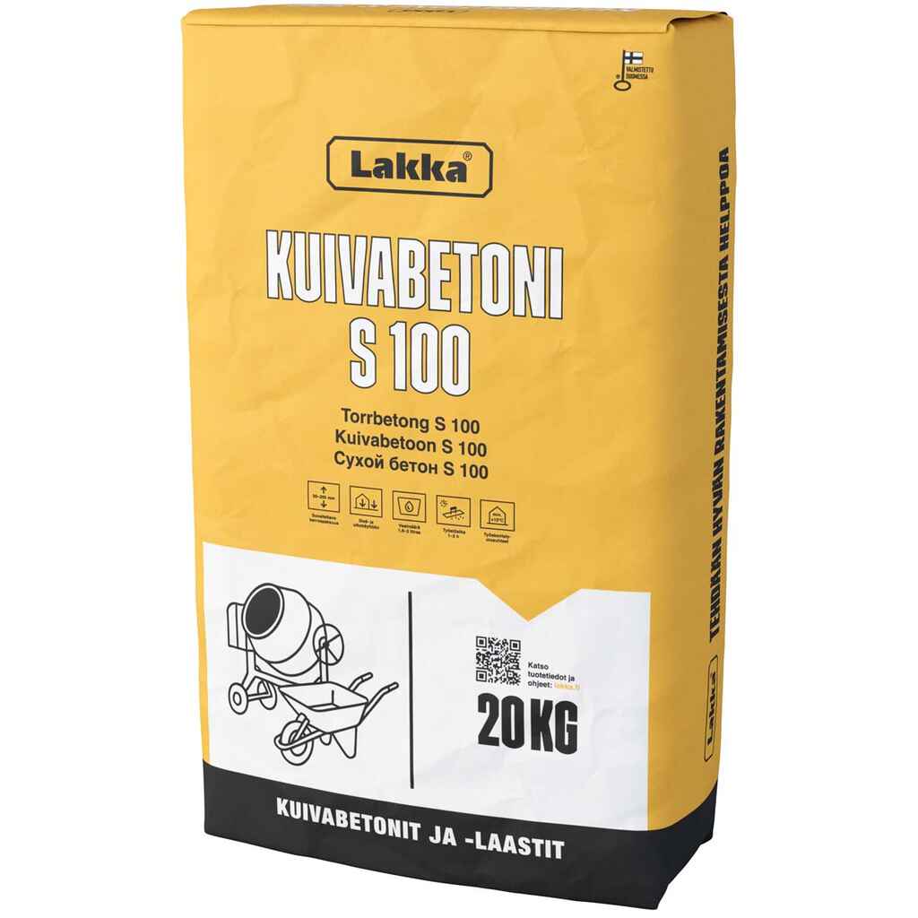 Kuivabetoni S 100 harmaa 20 kg