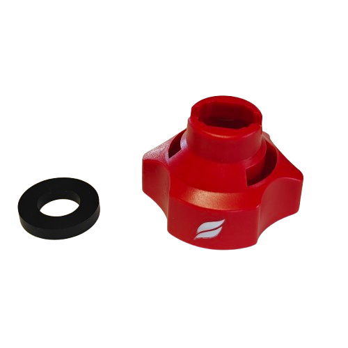 Lechler EasyFit suutinmutteri MULTIJET SW8/10, punainen (Hankkija-logo)