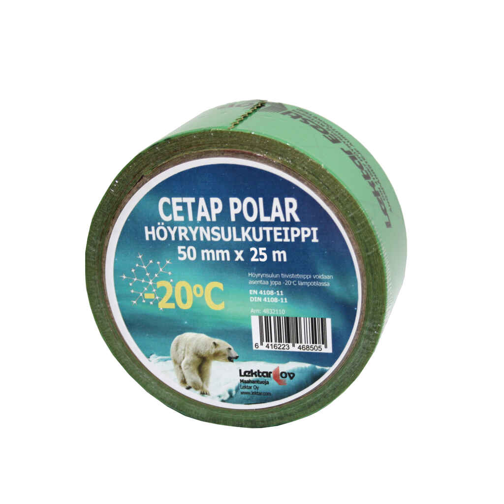 Höyrynsulkuteippi CETAP Polar vihreä 50mm x 25m Lektar