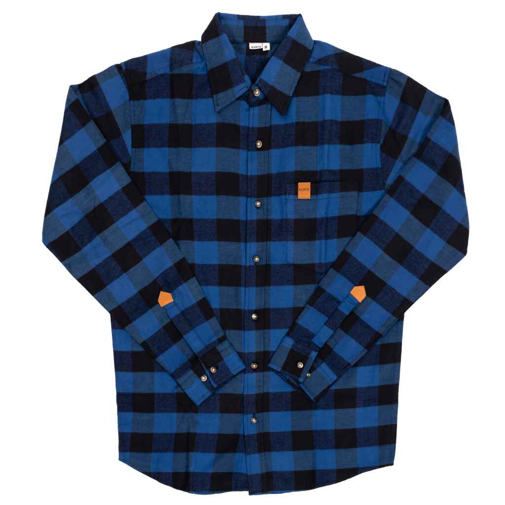 Sininen flanellipaita Ranch Premium