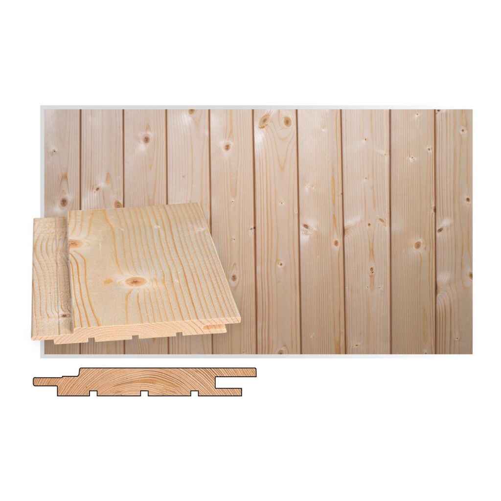 Kattopaneeli ST5-5 14x95x2400 Puuvalmis, TK-Kuusesta, paketti