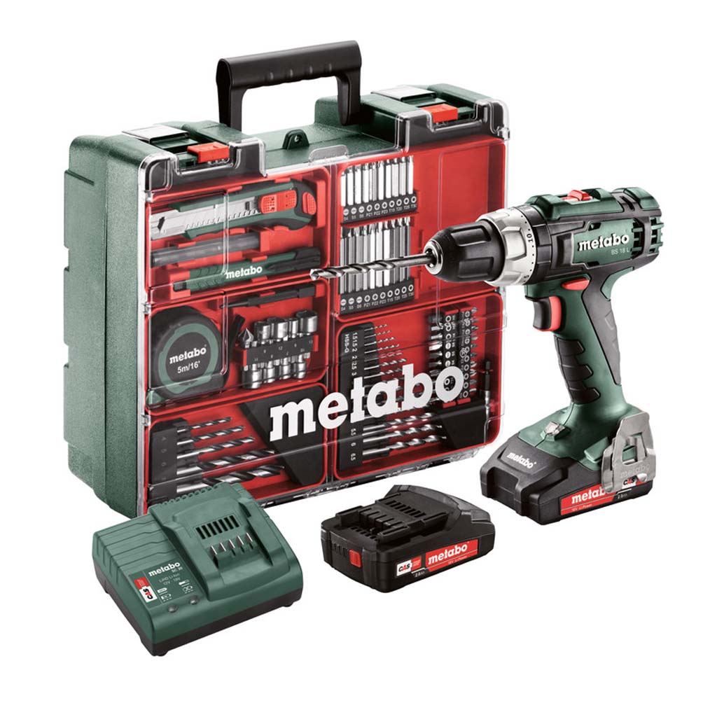 Akkuporakone Metabo BS18 tarvikesarja