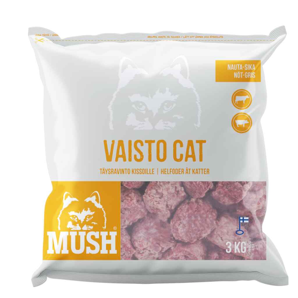 Mush Vaisto kissa nauta-sika 3 kg valkoinen
