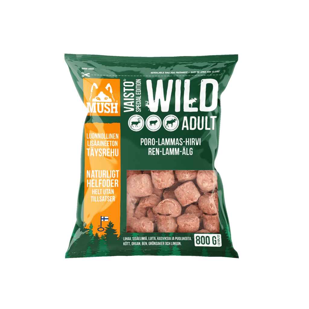 Mush Vaisto® Wild Poro-Lammas-Hirvi 800 g