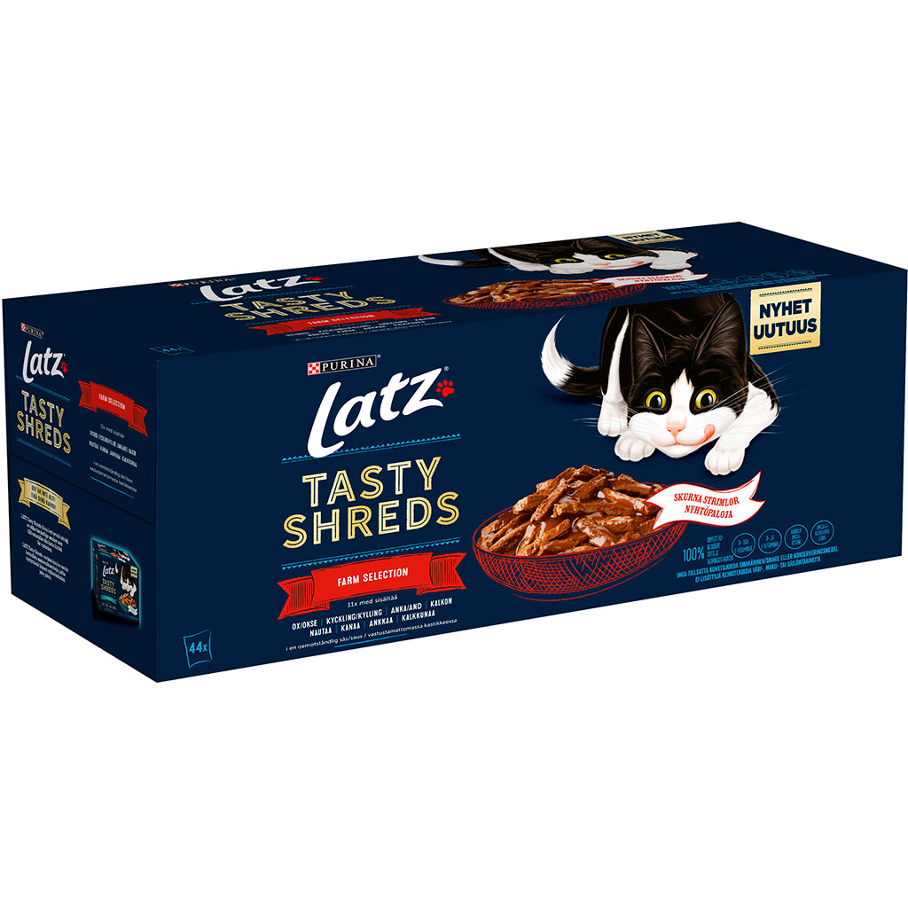 Kissaruoka Latz Tasty Shreds 44 x 80g