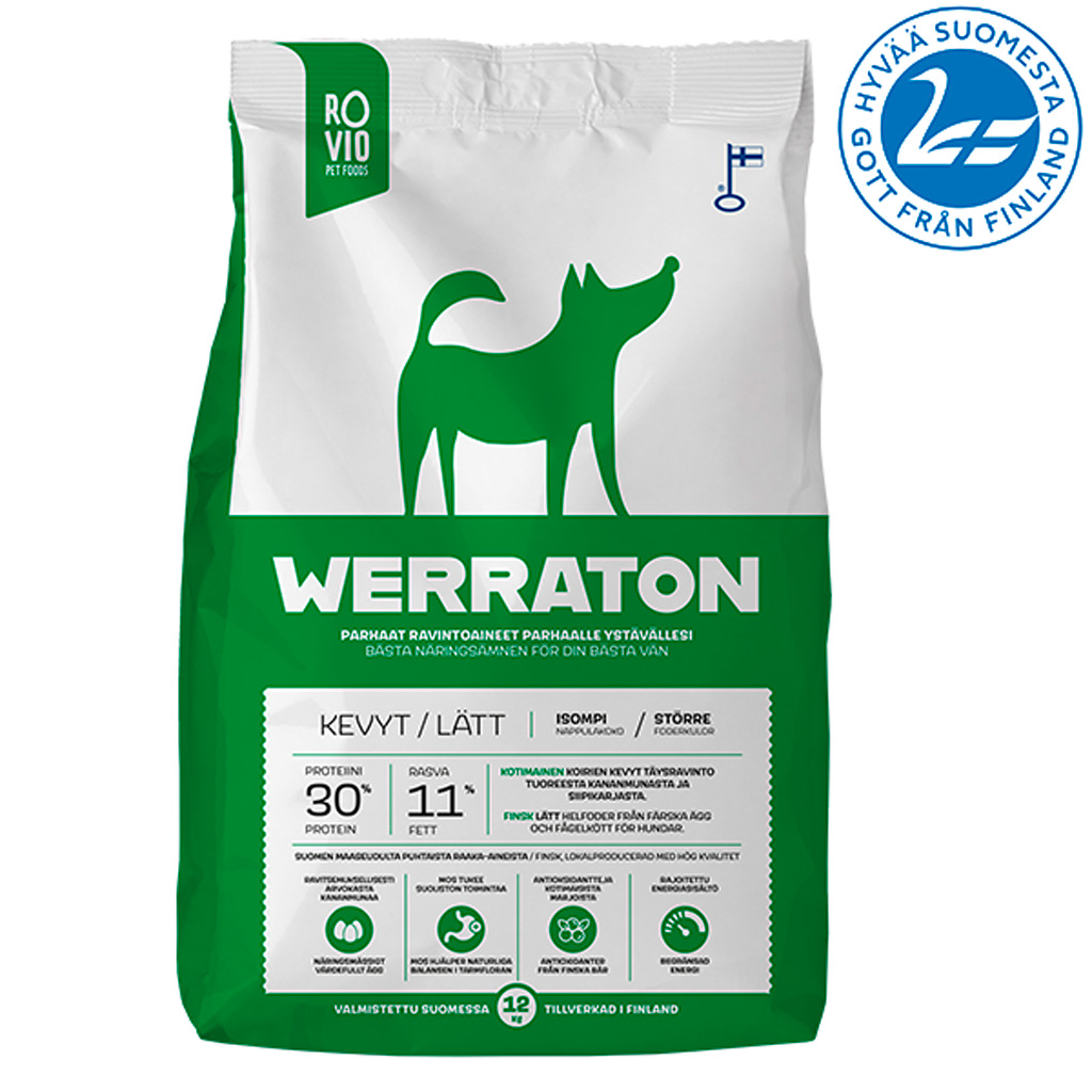 Rovio Werraton Kevyt koiranruoka 12 kg