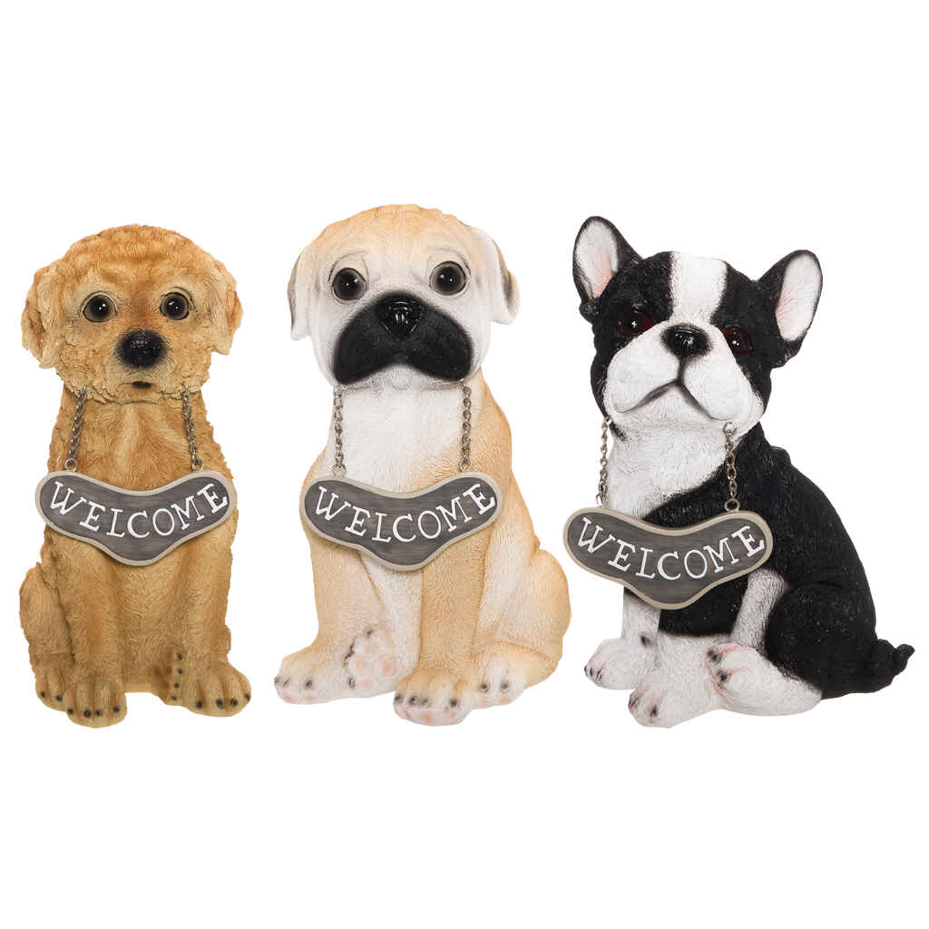 Koirapatsas Welcome-kyltillä 25 cm