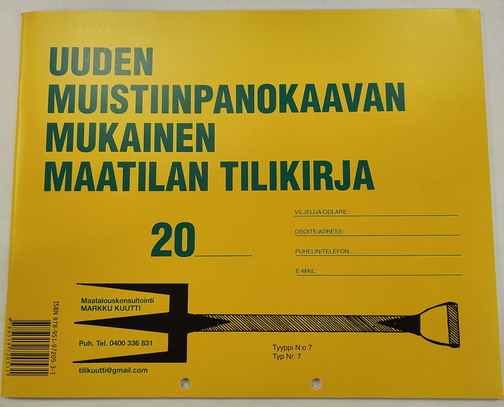 Maatilan tilikirja, maatalouskonsultointi Markku Kuutti