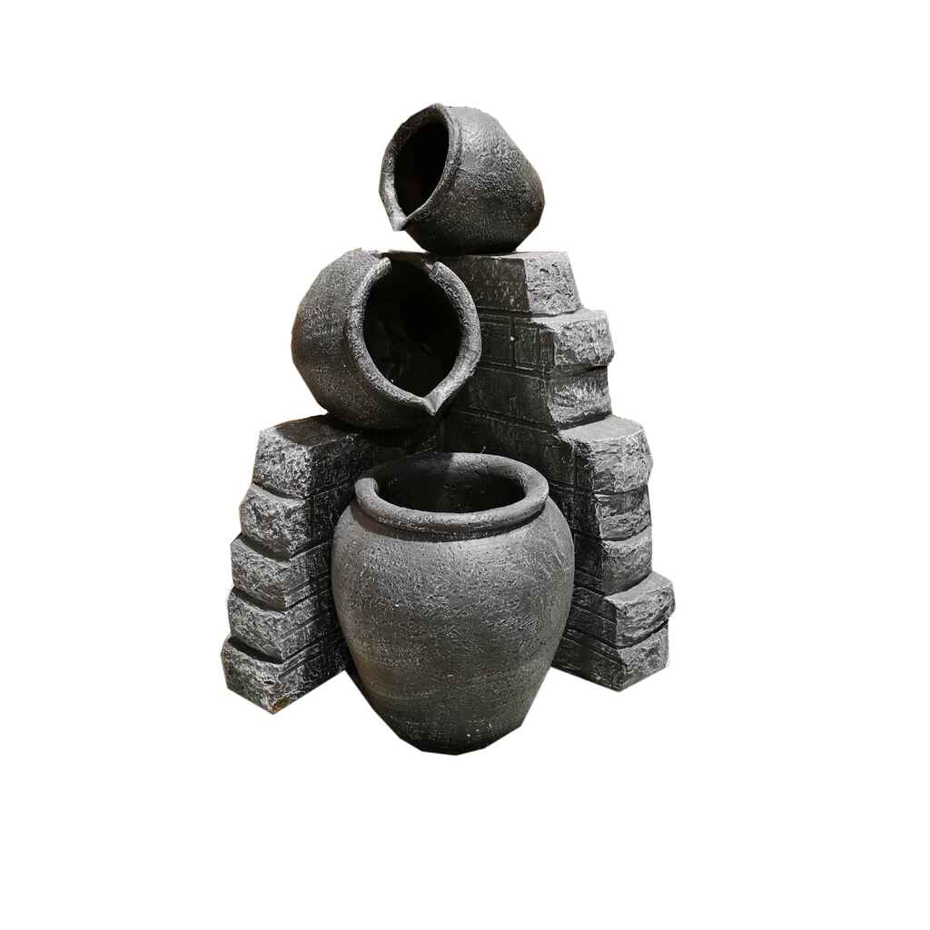 Suihkulähde kolme ruukkua kork 68cm