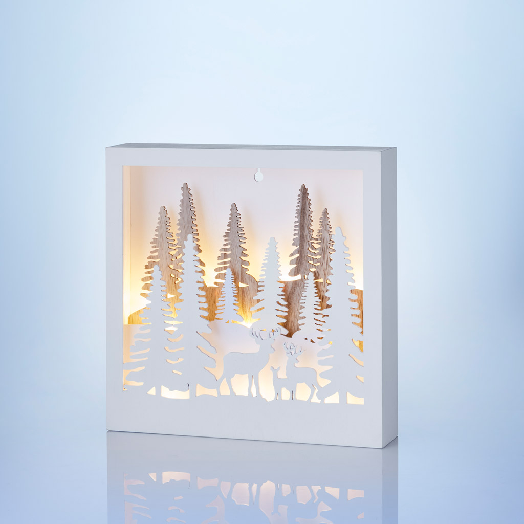 Noelle valosiluetti 10led kuuset ja peura