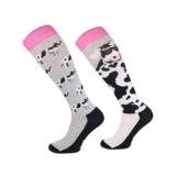 Ratsastussukat Wahlstén lehmäkuvio