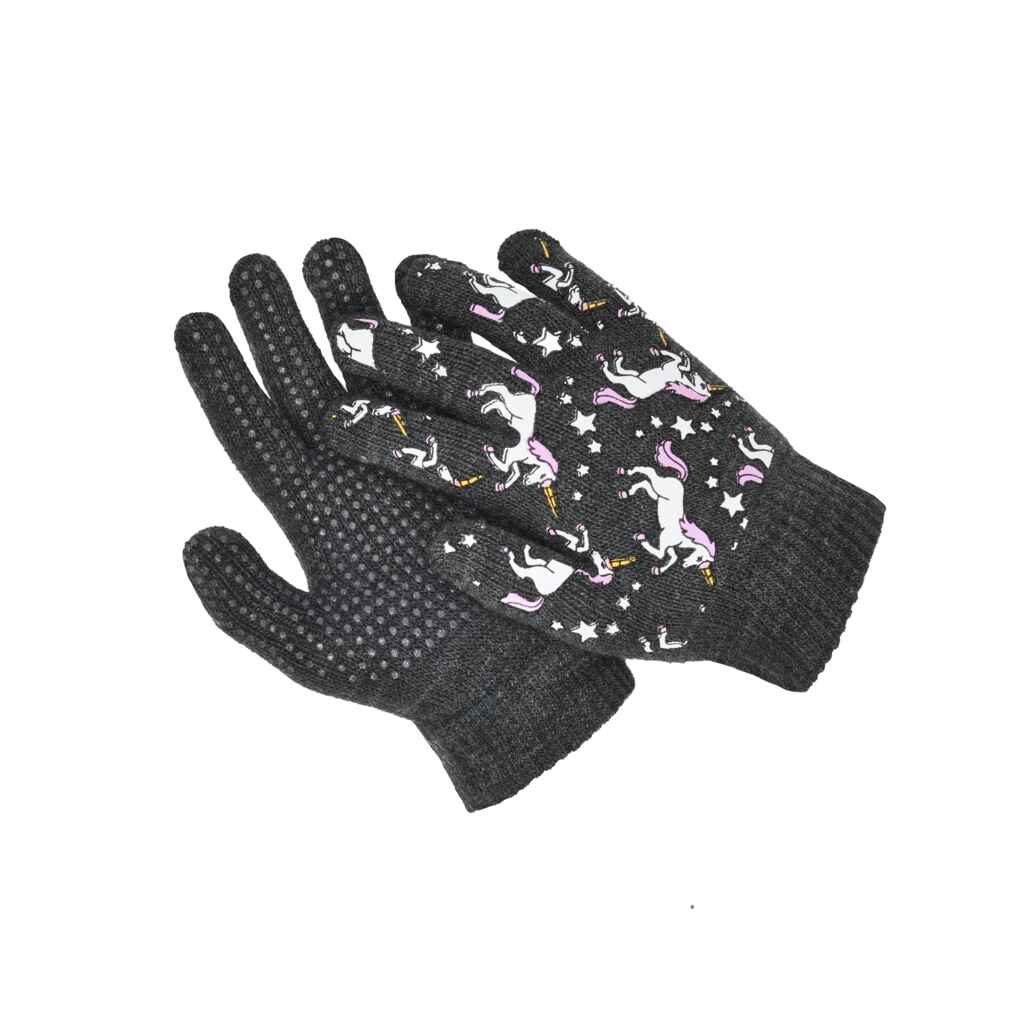 Lasten Wahlstén nyppyläratsastuskäsineet tummanharmaa