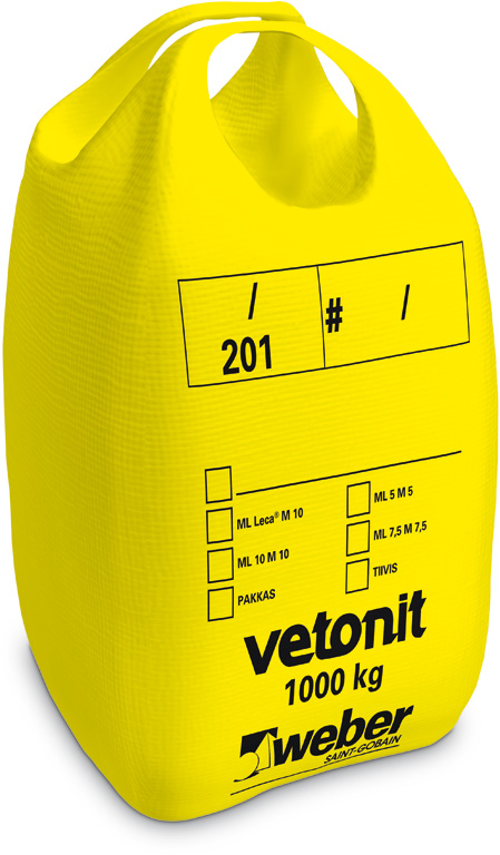 Vetonit M100/600 muurauslaasti. 1000 kg