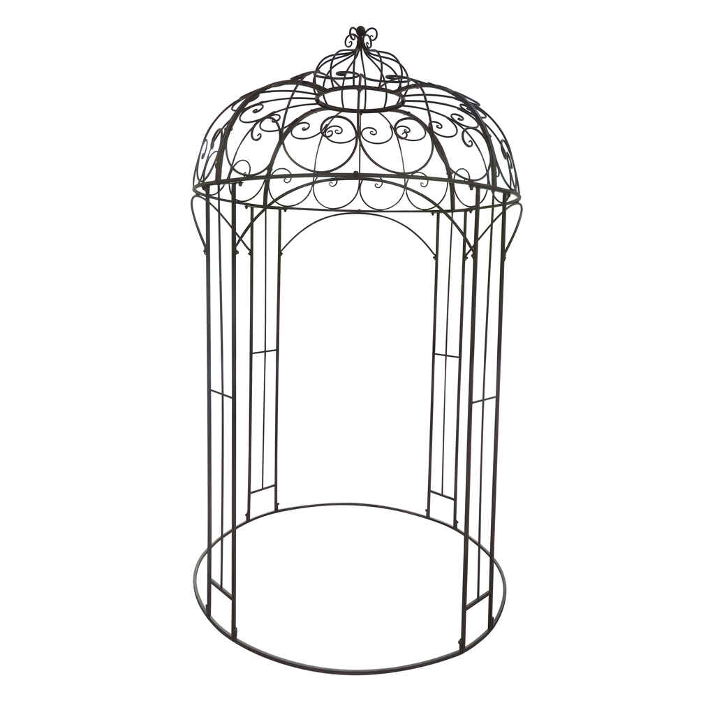 ruskea pergola pihaan tai puutarhaan