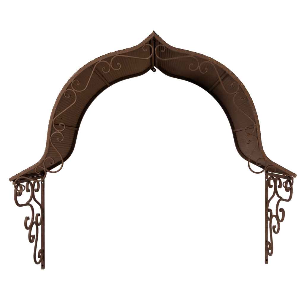 Metallinen koristeellinen ovikatos